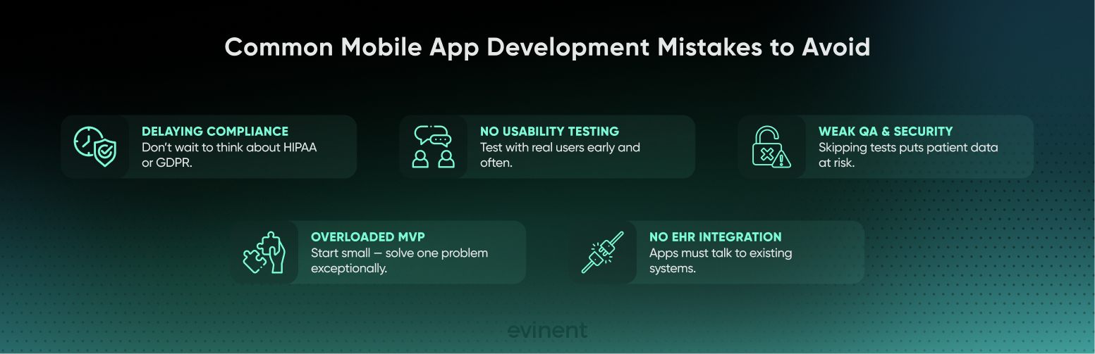 common mobile app development mistakes to avoid