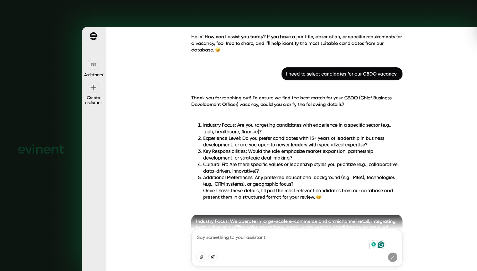 ai agent interface