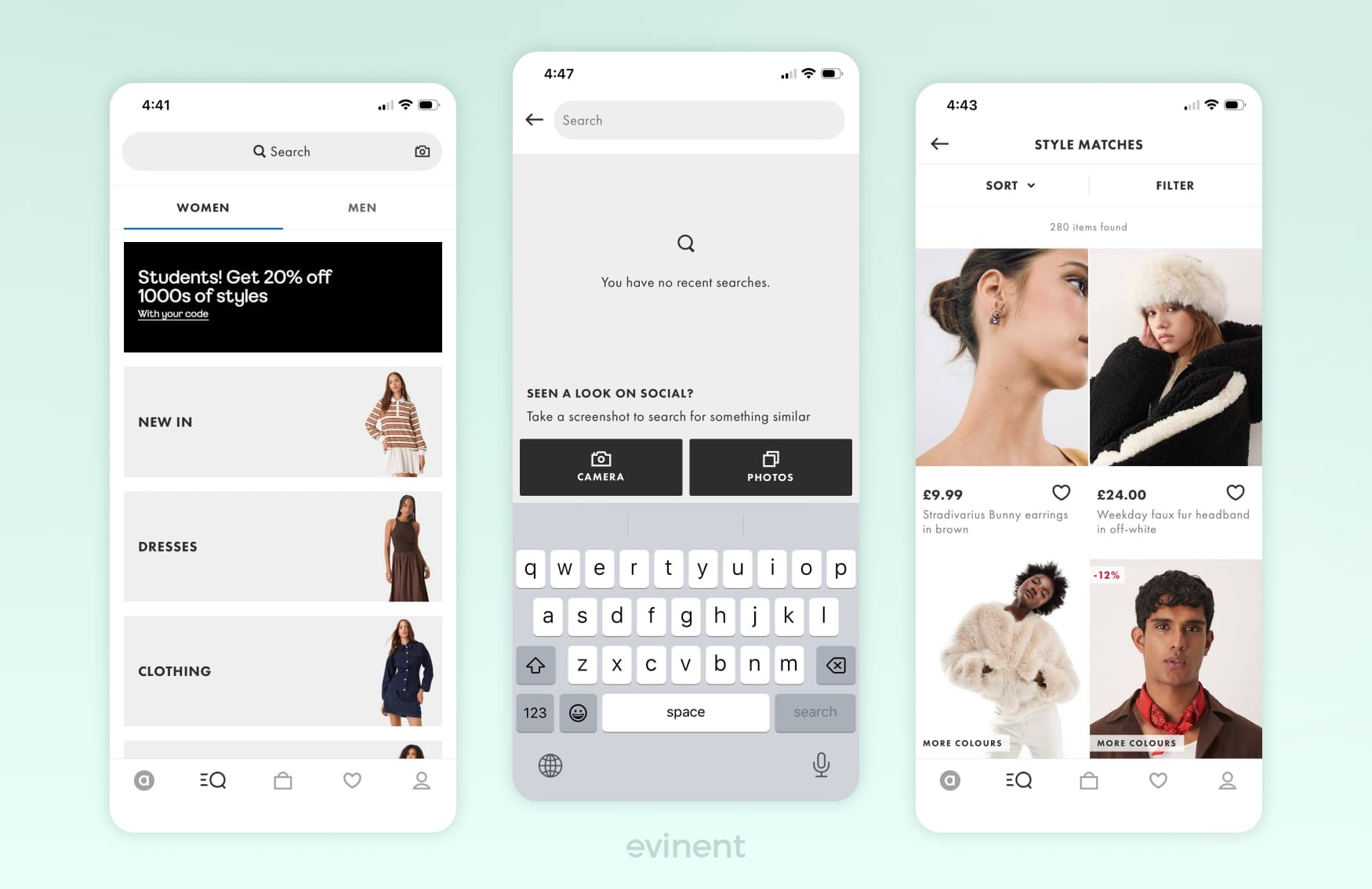 example of visual search